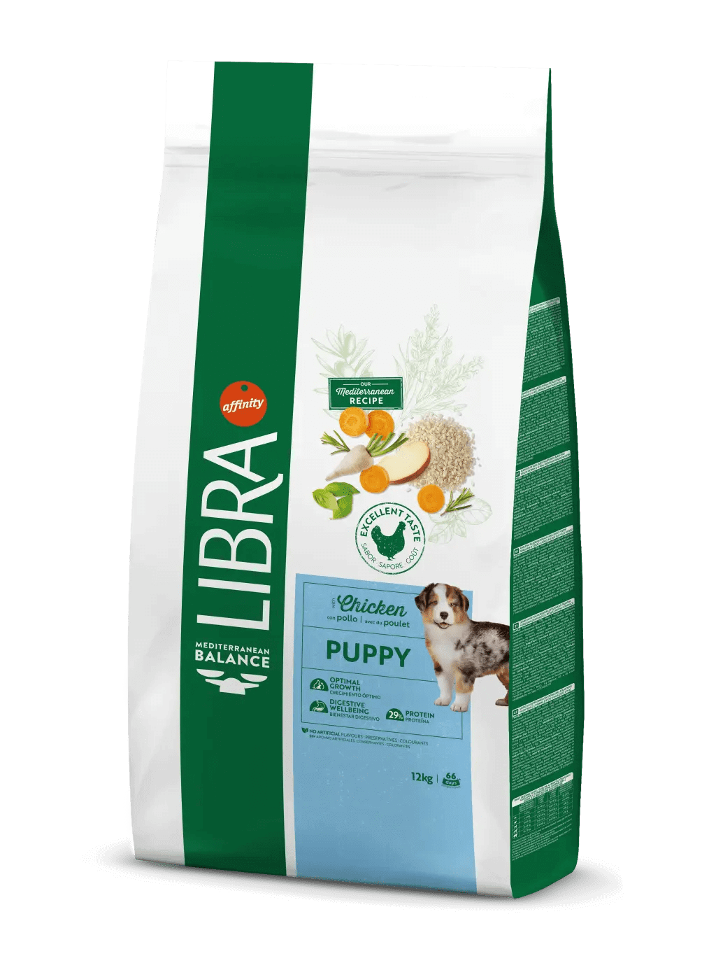 Saco de pienso LIBRA Puppy Chicken con pollo para cachorros.