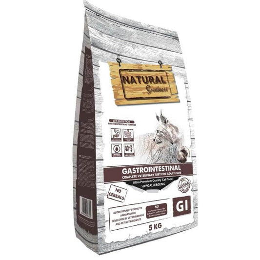 Pienso Natural Greatness Gastrointestinal sin cereales para gatos con sensibilidad digestiva