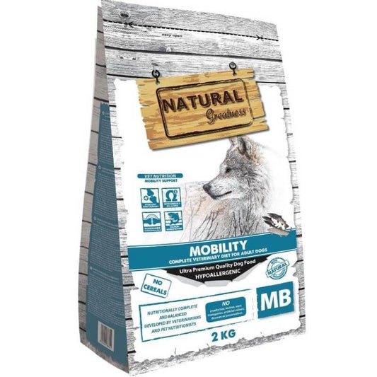 Pienso Natural Greatness Mobility sin cereales para perros con problemas articulares