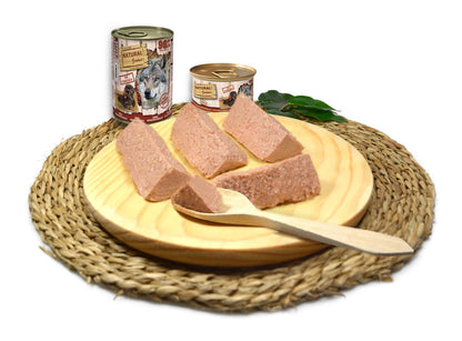Comida húmeda Natural Greatness pavo monoproteico sin cereales para perros adultos hipoalergénica, pack 12x400 g