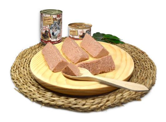 Comida húmeda Natural Greatness pavo monoproteico sin cereales para perros adultos hipoalergénica, pack 12x400 g