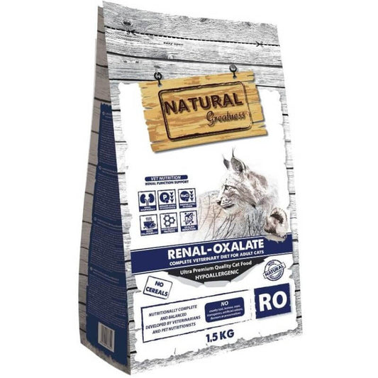 Pienso Natural Greatness Renal-Oxalate sin cereales para gatos con problemas renales