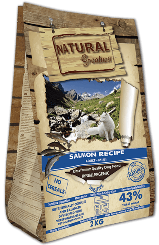 NATURAL GREATNESS Salmón Adult Mini pienso sin cereales para perros pequeños