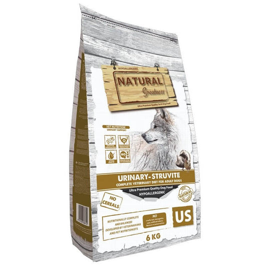 Pienso Natural Greatness Urinary Struvite sin cereales para perros con problemas urinarios