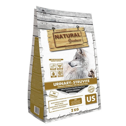 Pienso Natural Greatness Urinary Struvite sin cereales para perros con problemas urinarios