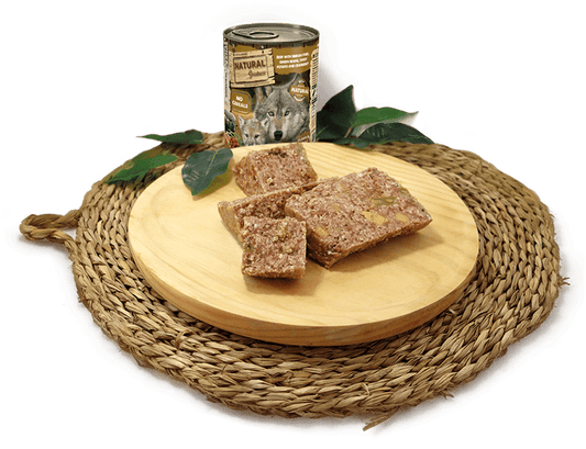 Comida húmeda Natural Greatness vacuno y cerdo ibérico sin cereales para perros y cachorros, pack 12x400 g