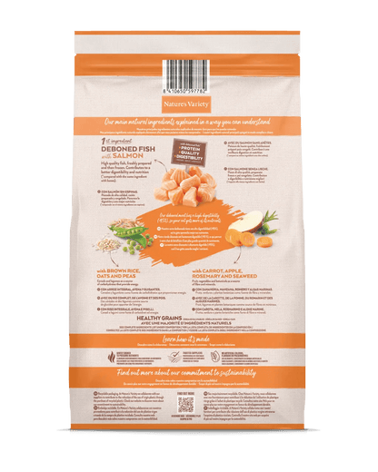 NATURE’S VARIETY Sterilized Healthy Grains Salmón para gato esterilizado – alimento completo y equilibrado con ingredientes naturales