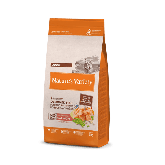 Pienso para gatos NATURE'S VARIETY Selected Salmón Noruego sin cereales - Gabo y Gordo E Shop