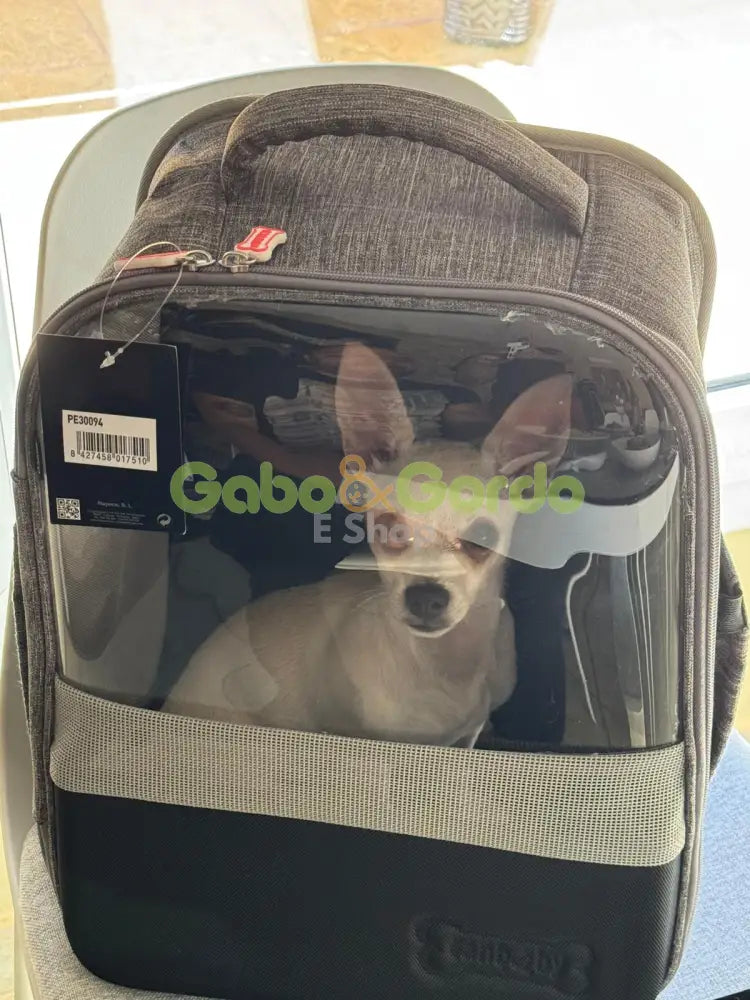 Nayeco mochila con ventana de color gris para su mascota 30x23x43cm TRANSPORTINES / 30 x 23 x 43 cm Productos para