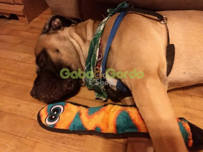 OUTWARD HOUND Invincibles Serpiente peluche resistente con chirriadores para perros