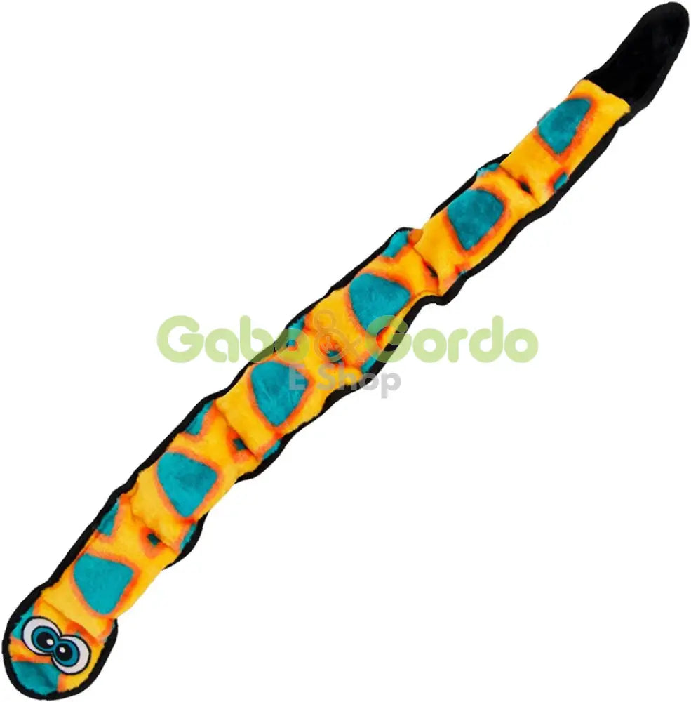 OUTWARD HOUND Invincibles Serpiente peluche resistente con chirriadores para perros