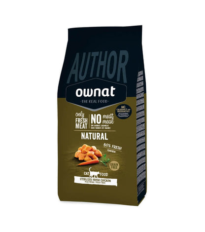 OWNAT AUTHOR STERILIZED CAT FRESH CHICKEN | pienso Ownat Author con pollo para gatos esterilizados Gabo y Gordo E Shop, la mejor tienda online en las Islas Canarias, España, tienda online para mascotas, perros, gatos, conejos, tortugas, animales, accesorios para mascotas en general. 
Gabo y Gordo E Shop in Canary Islands, the best store for pets, dogs, cats, rabbits, turtles, animals, pet accessories.