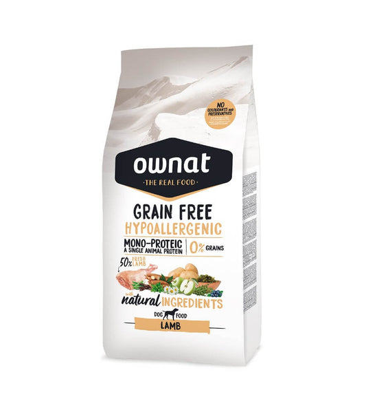 OWNAT Grain Free Hypoallergenic Lamb | pienso HIPOALERGÉNICO con cordero para perros sin cereales Gabo&Gordo Pet Shop en Las Palmas de Gran Canaria tienda para mascotas, perros, gatos, conejos, tortugas, animales