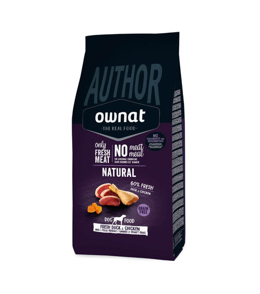 Ownat Author Duck & Chicken – Pienso natural sin cereales con pato y pollo fresco para perros