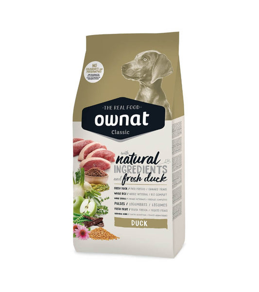 Pienso OWNAT Classic Duck Dog con carne de pato fresca para perros en Gran Canaria