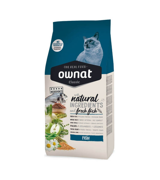 OWNAT Classic Fish Cat – Pienso natural con pescado fresco para gatos adultos