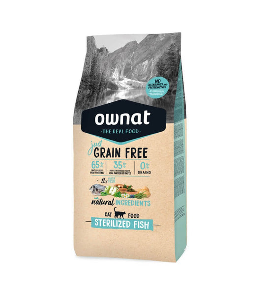 OWNAT Just Grain Free Sterilized Fish para gatos esterilizados