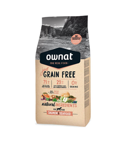 OWNAT Just Grain Free Salmon & Seafood – Pienso natural sin cereales para perros