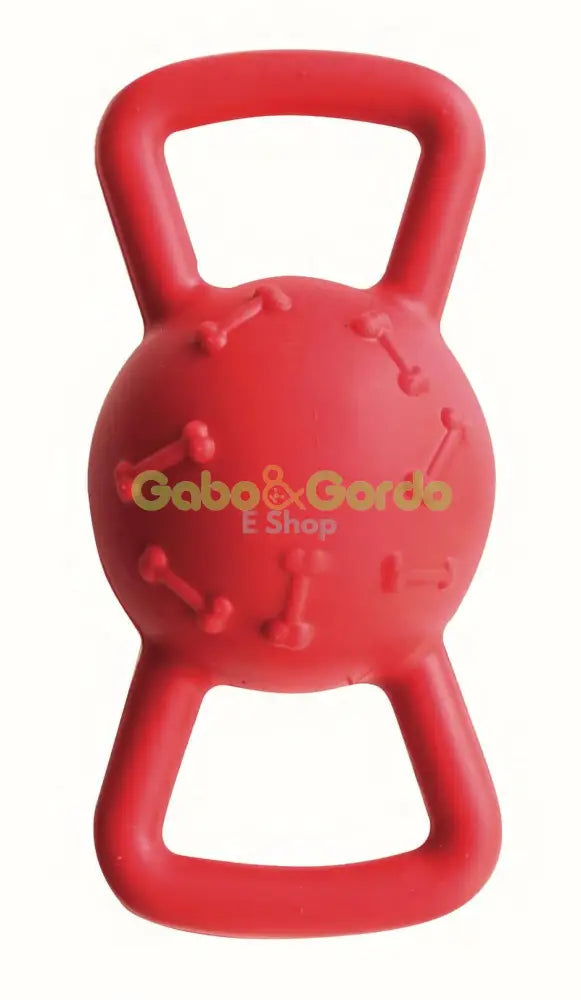 Pelota RECORD roja con 2 asas para perros pequeños y medianos