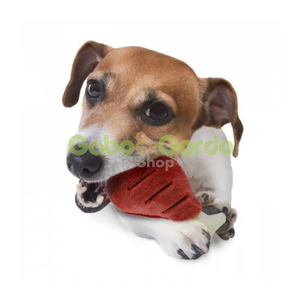 Peluche BBQ Grillers pata de jamón 19 cm para perros pequeños y medianos