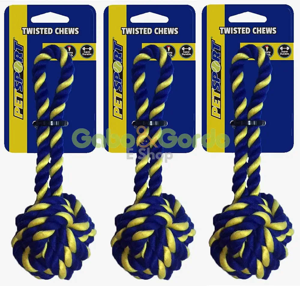 Juguete PetSport Bola Trenzada de Algodón resistente para perros