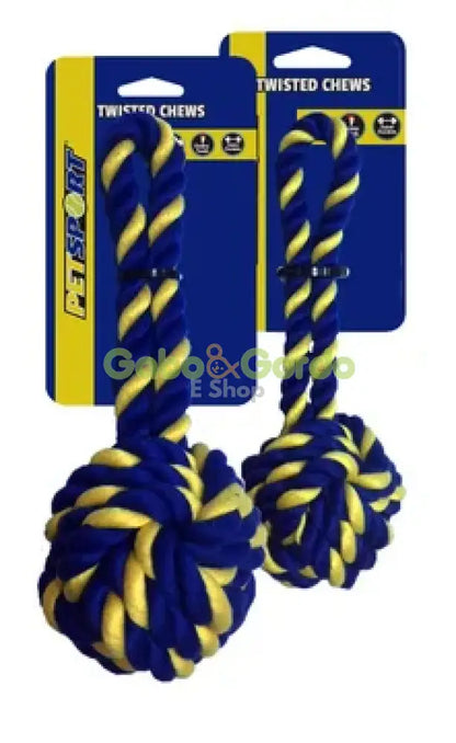 PetSport Bola trenzada de algodón trenzado para masticar