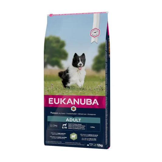 Eukanuba Pienso Para Perros Adultos De Cordero Razas Peq/Med en Gabo&Gordo Pet Shop en Las Palmas de Gran Canaria tienda para mascotas, perros, gatos, conejos, tortugas, animales, accesorios para mascotas