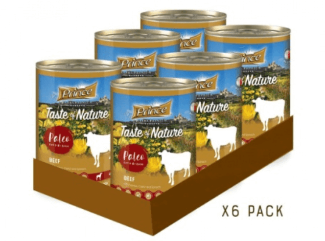 PRINCE Beef comida húmeda para perros con ternera, papaya y espinacas 800 g