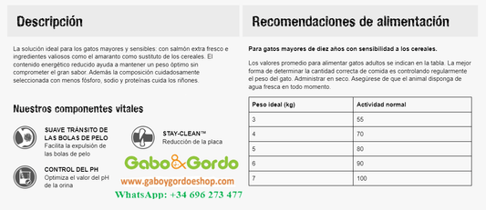 LEONARDO Adult Senior Grain Free | Pienso para gatos mayores de diez años con sensibilidad a los cereales.   Gabo y Gordo Pet Shop, tienda online en las Islas Canarias, España, tienda online para mascotas, perros, gatos, conejos, tortugas, animales, accesorios para mascotas en general.  