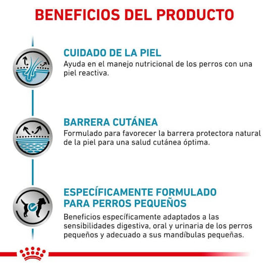 ROYAL CANIN Skin Care Small Dog  | Alimento dietético completo para perros adultos de razas pequeñas.  Gabo y Gordo Pet Shop en Las Palmas de Gran Canaria tienda para mascotas, perros, gatos, conejos, tortugas, animales, accesorios para mascotas.