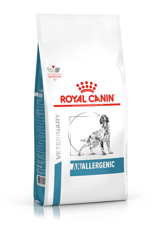 ROYAL CANIN Anallergenic pienso hipoalergénico para perros adultos con alergias o intolerancias alimentarias, ideal para piel sensible.