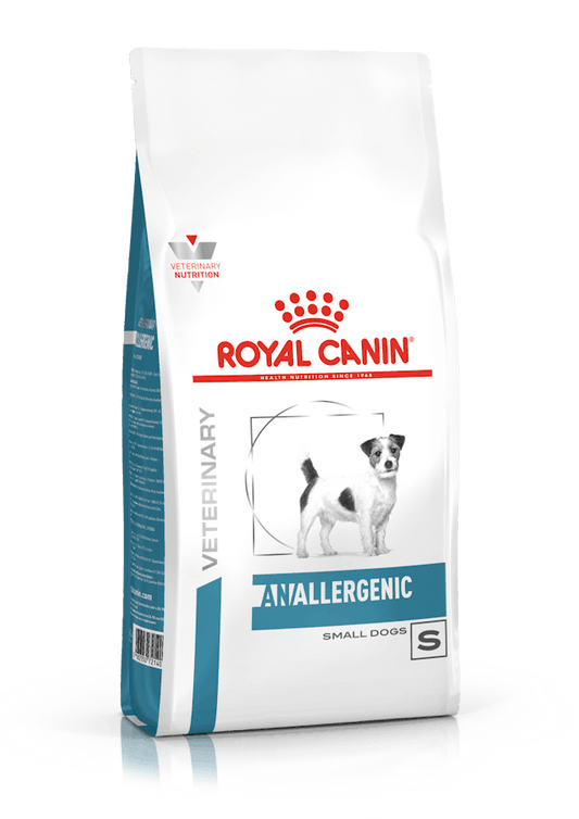 ROYAL CANIN Anallergenic Small Dog pienso dietético hipoalergénico para perros adultos de razas pequeñas con intolerancias alimentarias.