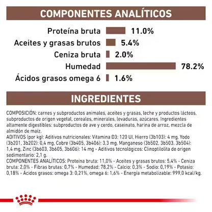 Royal Canin Gastrointestinal Kitten Paté 195 g para gatitos con sensibilidad digestiva, diarrea o recuperación nutricional. Alimento veterinario húmedo de alta digestibilidad para el crecimiento saludable de los gatitos.