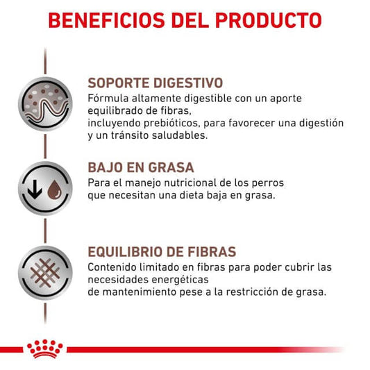 Pienso Royal Canin Gastrointestinal Low Fat para perros con digestión sensible – Gabo y Gordo E Shop