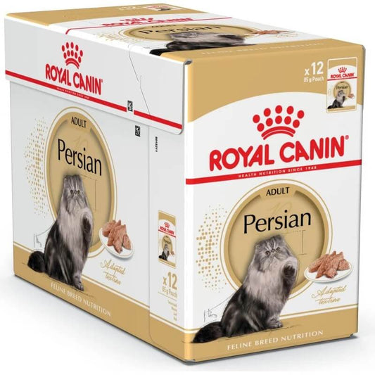 Comida húmeda ROYAL CANIN Persian Paté para gatos Persas adultos, pack 12 sobres 85 g