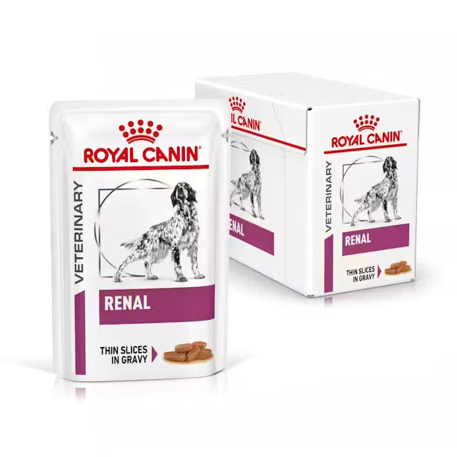 ROYAL CANIN Renal alimento húmedo para perros adultos 12x100 g para soporte renal