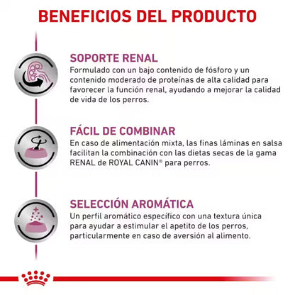 ROYAL CANIN Renal alimento húmedo para perros adultos 12x100 g para soporte renal