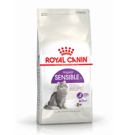 Pienso ROYAL CANIN Sensible 33 para gatos adultos con digestión sensible.