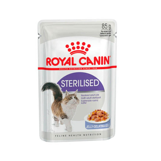 Comida húmeda ROYAL CANIN Sterilised Jelly para gatos esterilizados pack 12×85g