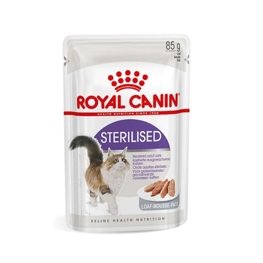 Comida húmeda ROYAL CANIN Sterilised Loaf Pouch para gatos esterilizados pack 12x85g