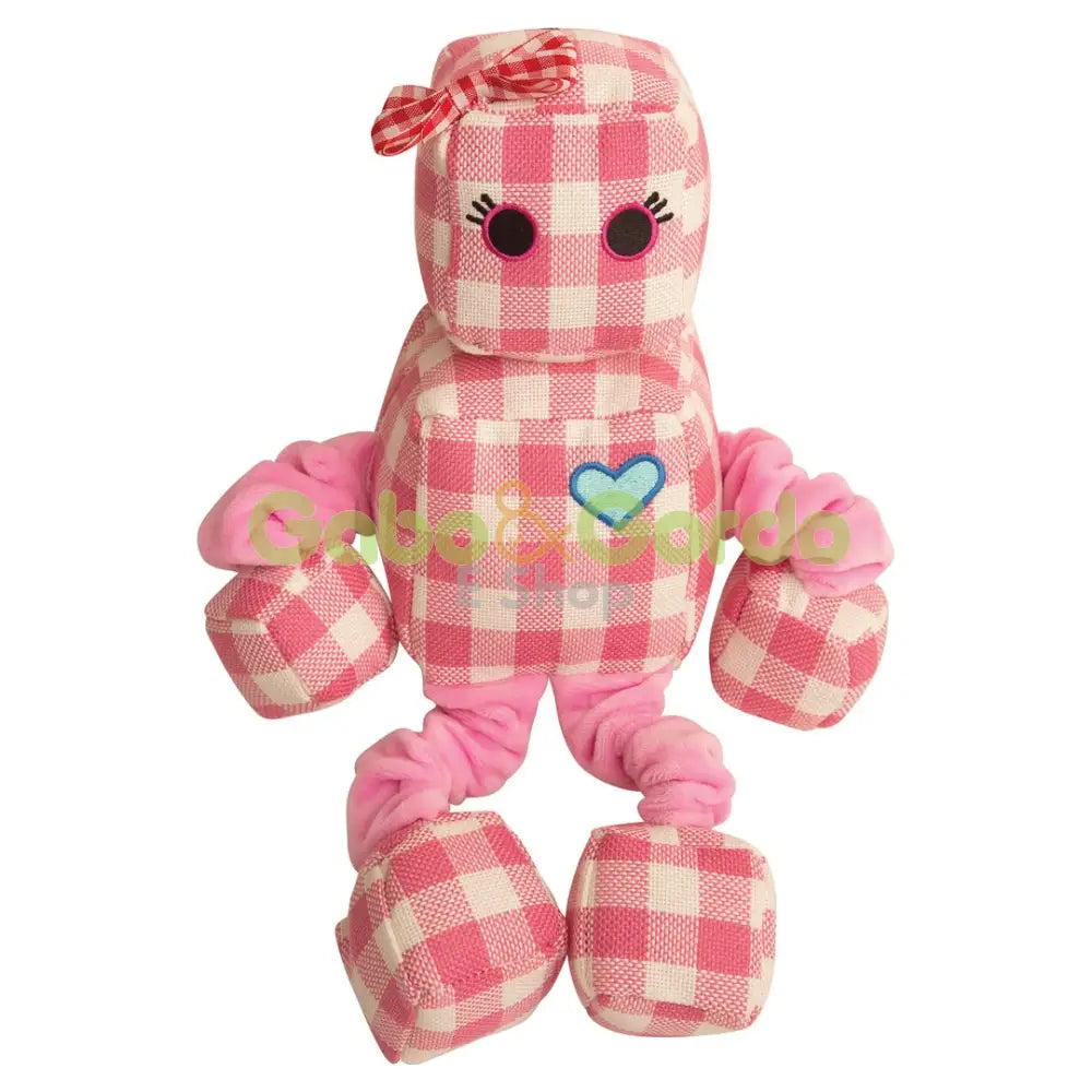 SnugArooz Rosie the Robot peluche de 33 cm para perros con chirriador, sonido crujiente, brazos y piernas flexibles