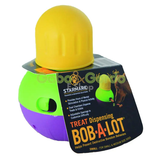 Juguete interactivo STARMARK BOB-A-LOT para perros – dispensador de alimento, estimula la mente y promueve alimentación más lenta y saludable.