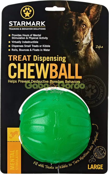STARMARK Chewball pelota dispensadora de premios para perros interactiva y resistente