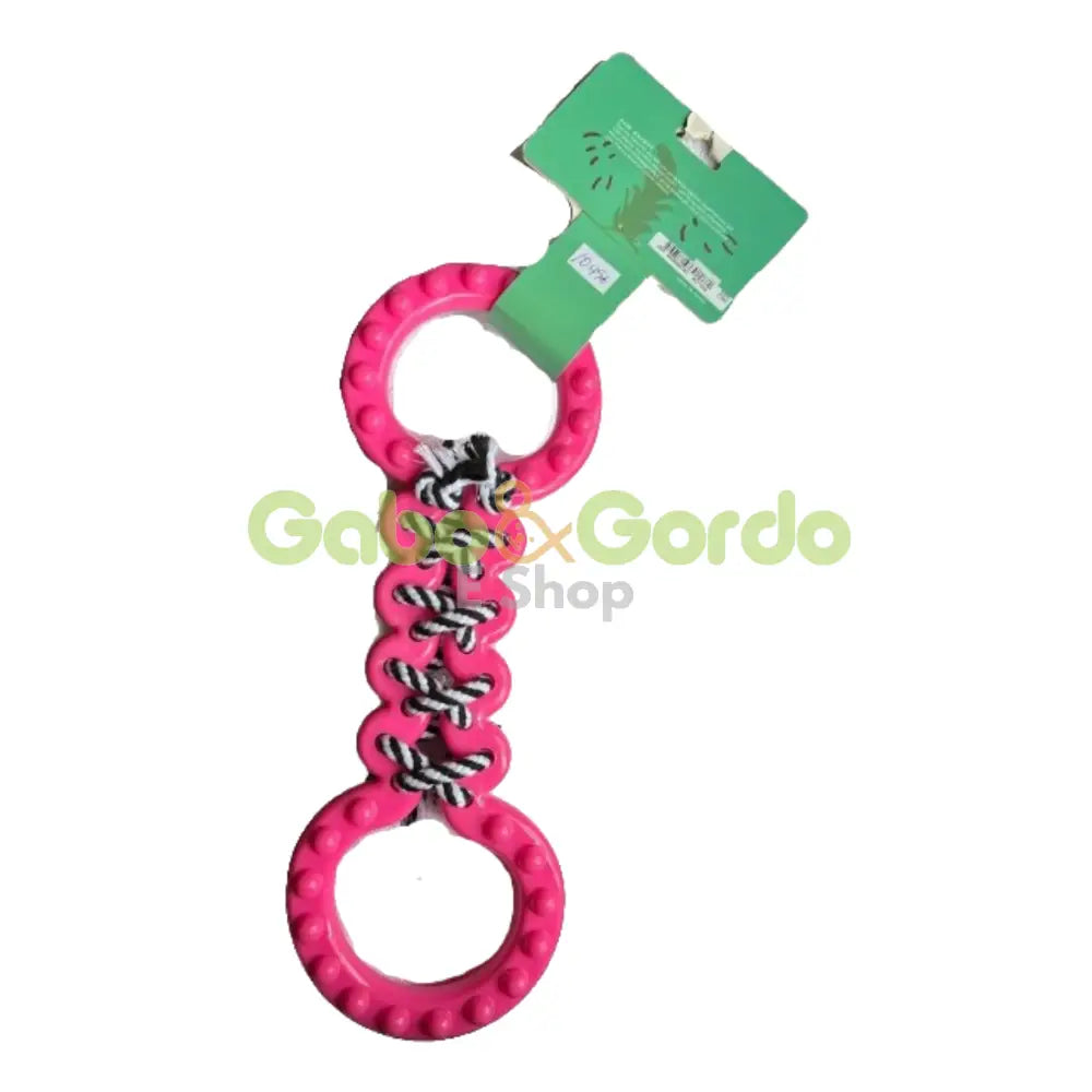Juguete Toy-Time mordedor de goma rosa de 33 cm para perros, resistente y duradero