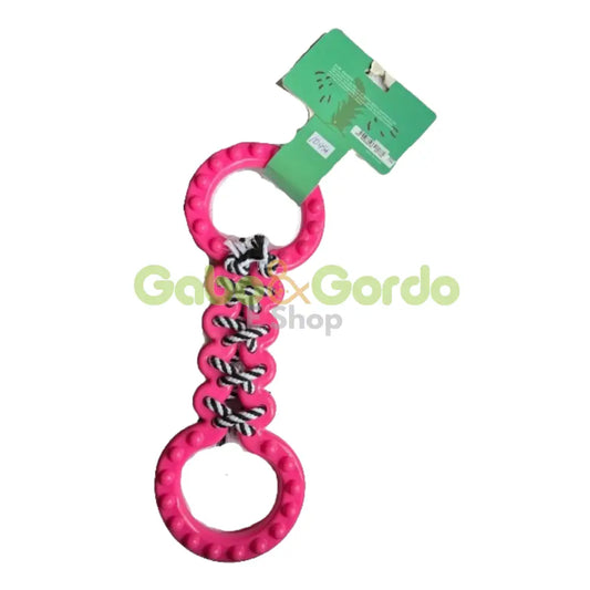 Juguete Toy-Time mordedor de goma rosa de 33 cm para perros, resistente y duradero