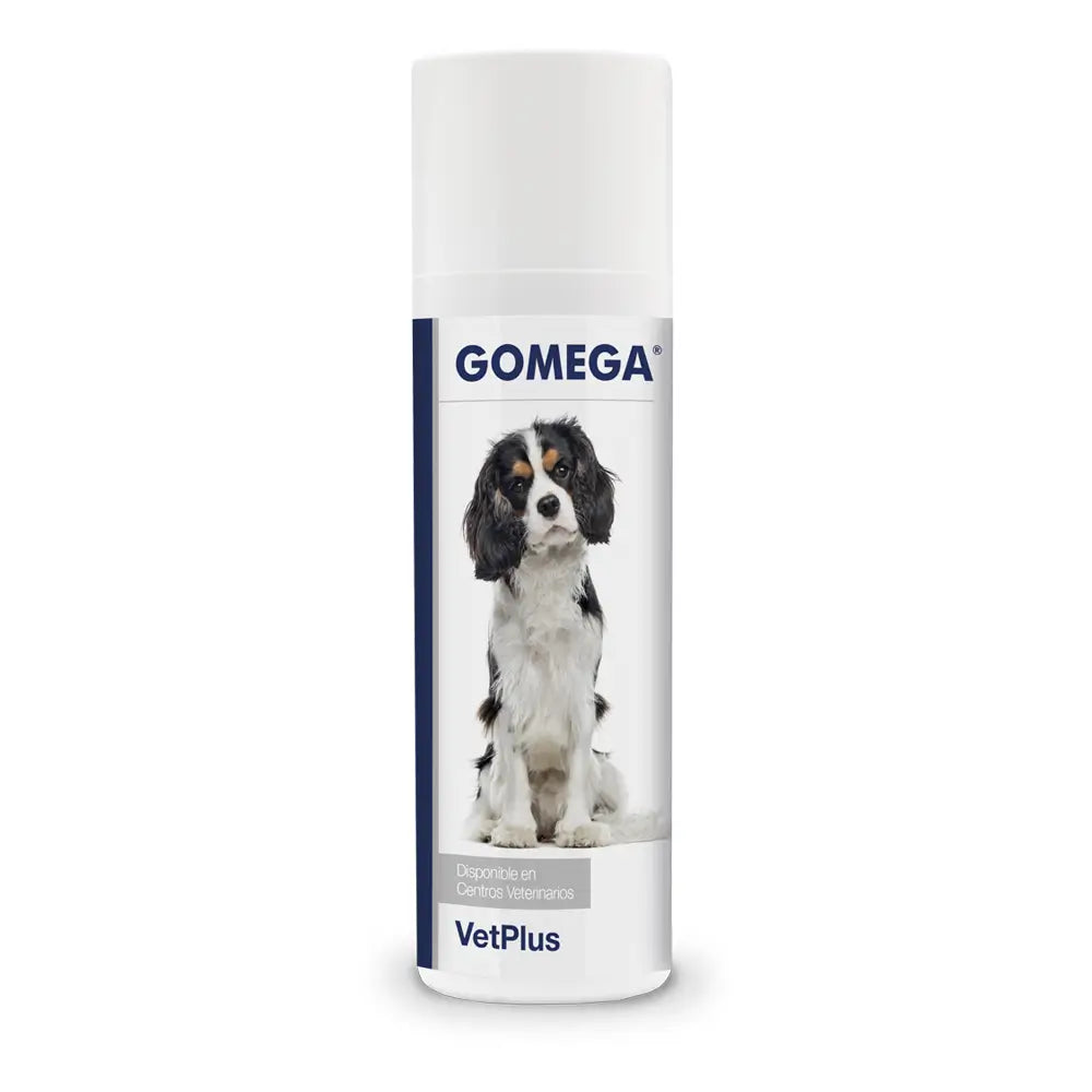 VetPlus GOMEGA 150 ml suplemento de aceite de pescado omega 3 EPA y DHA para perros, con dispensador al vacío