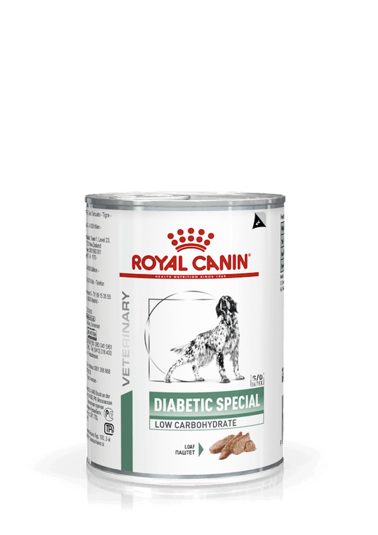 ROYAL CANIN  Diabetic Special Low Carbohydrate | Pack de lata para  perros adultos.  Gabo&Gordo Pet Shop en Las Palmas de Gran Canaria tienda para mascotas, perros, gatos, conejos, tortugas, animales