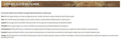 Natural Greatness aceite de salmón para perros y gatos.  Gabo y Gordo Pet Shop, la mejor tienda online en las Islas Canarias, España, tienda online para mascotas, perros, gatos, conejos, tortugas, animales, accesorios para mascotas en general. 