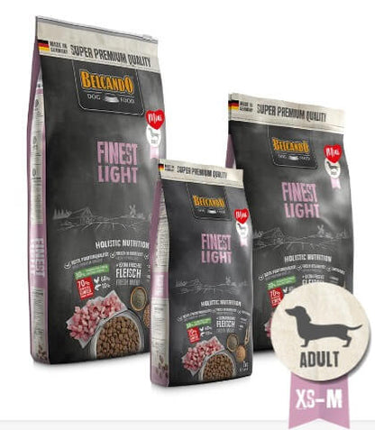 BELCANDO Finest Light | Pienso para perros pequeños y medianos con sobrepeso Gabo&Gordo Pet Shop en Las Palmas de Gran Canaria tienda para mascotas, perros, gatos, conejos, tortugas, animales, accesorios para mascotas