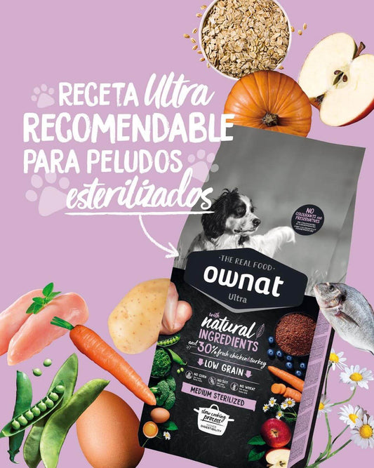 OWNAT Ultra Medium Sterilized | Pienso para perros esterilizados de razas medianas, Gabo&Gordo Pet Shop Las Palmas de Gran Canaria